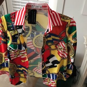 Beautiful Versace inspired multicolor blouse